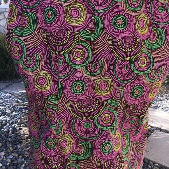 Shift Dress Womens Colorful Collared Cotton Pink Green Back Zip Contrasting Trim - Picture 7 of 12